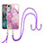 Coque Silicone Motif Fantaisie Souple Couleur Unie Etui Housse avec Laniere Strap YB5 pour Nokia C12 Petit