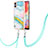 Coque Silicone Motif Fantaisie Souple Couleur Unie Etui Housse avec Laniere Strap YB5 pour Samsung Galaxy M04 Petit