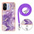 Coque Silicone Motif Fantaisie Souple Couleur Unie Etui Housse avec Laniere Strap YB5 pour Xiaomi Poco C55 Petit