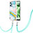 Coque Silicone Motif Fantaisie Souple Couleur Unie Etui Housse avec Laniere Strap YB5 pour Xiaomi Poco X5 5G Colorful