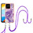 Coque Silicone Motif Fantaisie Souple Couleur Unie Etui Housse avec Laniere Strap YB5 pour Xiaomi Redmi 10 India Petit