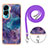 Coque Silicone Motif Fantaisie Souple Couleur Unie Etui Housse avec Laniere Strap YB7 pour Huawei Honor 90 Lite 5G Petit