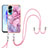 Coque Silicone Motif Fantaisie Souple Couleur Unie Etui Housse avec Laniere Strap YB7 pour Huawei Honor 90 Lite 5G Petit