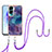 Coque Silicone Motif Fantaisie Souple Couleur Unie Etui Housse avec Laniere Strap YB7 pour Huawei Honor 90 Lite 5G Petit