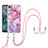 Coque Silicone Motif Fantaisie Souple Couleur Unie Etui Housse avec Laniere Strap YB7 pour Nokia C12 Petit