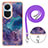 Coque Silicone Motif Fantaisie Souple Couleur Unie Etui Housse avec Laniere Strap YB7 pour Oppo Reno10 Pro 5G Petit