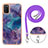 Coque Silicone Motif Fantaisie Souple Couleur Unie Etui Housse avec Laniere Strap YB7 pour Samsung Galaxy A03s Petit