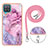 Coque Silicone Motif Fantaisie Souple Couleur Unie Etui Housse avec Laniere Strap YB7 pour Samsung Galaxy A12 5G Petit