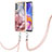 Coque Silicone Motif Fantaisie Souple Couleur Unie Etui Housse avec Laniere Strap YB7 pour Samsung Galaxy A13 4G Mixte