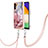 Coque Silicone Motif Fantaisie Souple Couleur Unie Etui Housse avec Laniere Strap YB7 pour Samsung Galaxy A13 5G Mixte