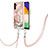 Coque Silicone Motif Fantaisie Souple Couleur Unie Etui Housse avec Laniere Strap YB7 pour Samsung Galaxy A13 5G Rose
