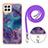 Coque Silicone Motif Fantaisie Souple Couleur Unie Etui Housse avec Laniere Strap YB7 pour Samsung Galaxy A22 4G Petit