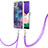 Coque Silicone Motif Fantaisie Souple Couleur Unie Etui Housse avec Laniere Strap YB7 pour Samsung Galaxy A22s 5G Petit