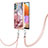 Coque Silicone Motif Fantaisie Souple Couleur Unie Etui Housse avec Laniere Strap YB7 pour Samsung Galaxy A32 4G Petit