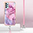 Coque Silicone Motif Fantaisie Souple Couleur Unie Etui Housse avec Laniere Strap YB7 pour Samsung Galaxy A52 4G Petit