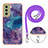 Coque Silicone Motif Fantaisie Souple Couleur Unie Etui Housse avec Laniere Strap YB7 pour Samsung Galaxy S21 FE 5G Petit