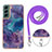 Coque Silicone Motif Fantaisie Souple Couleur Unie Etui Housse avec Laniere Strap YB7 pour Samsung Galaxy S22 5G Petit