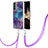 Coque Silicone Motif Fantaisie Souple Couleur Unie Etui Housse avec Laniere Strap YB7 pour Samsung Galaxy S24 5G Petit