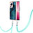 Coque Silicone Motif Fantaisie Souple Couleur Unie Etui Housse avec Laniere Strap YB7 pour Xiaomi Mi 12 Lite NE 5G Petit