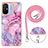 Coque Silicone Motif Fantaisie Souple Couleur Unie Etui Housse avec Laniere Strap YB7 pour Xiaomi Poco C55 Petit