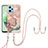 Coque Silicone Motif Fantaisie Souple Couleur Unie Etui Housse avec Laniere Strap YB7 pour Xiaomi Poco X5 5G Petit