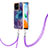 Coque Silicone Motif Fantaisie Souple Couleur Unie Etui Housse avec Laniere Strap YB7 pour Xiaomi Redmi 10 Power Petit