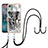 Coque Silicone Motif Fantaisie Souple Couleur Unie Etui Housse avec Laniere Strap YB8 pour Nokia C12 Petit