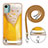 Coque Silicone Motif Fantaisie Souple Couleur Unie Etui Housse avec Laniere Strap YB8 pour Nokia C12 Plus Petit