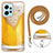 Coque Silicone Motif Fantaisie Souple Couleur Unie Etui Housse avec Laniere Strap YB8 pour Xiaomi Redmi Note 12 4G Petit