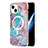 Coque Silicone Motif Fantaisie Souple Couleur Unie Etui Housse avec Mag-Safe Magnetic Magnetique pour Apple iPhone 14 Bleu