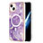 Coque Silicone Motif Fantaisie Souple Couleur Unie Etui Housse avec Mag-Safe Magnetic Magnetique pour Apple iPhone 14 Petit