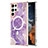 Coque Silicone Motif Fantaisie Souple Couleur Unie Etui Housse avec Mag-Safe Magnetic Magnetique pour Samsung Galaxy S22 Ultra 5G Violet