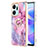 Coque Silicone Motif Fantaisie Souple Couleur Unie Etui Housse avec Support Bague Anneau Y01B pour Huawei Honor X7a Petit