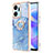 Coque Silicone Motif Fantaisie Souple Couleur Unie Etui Housse avec Support Bague Anneau Y01B pour Huawei Honor X7a Petit