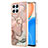 Coque Silicone Motif Fantaisie Souple Couleur Unie Etui Housse avec Support Bague Anneau Y01B pour Huawei Honor X8 4G Petit