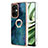 Coque Silicone Motif Fantaisie Souple Couleur Unie Etui Housse avec Support Bague Anneau Y01B pour OnePlus Nord CE 3 5G Vert