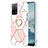 Coque Silicone Motif Fantaisie Souple Couleur Unie Etui Housse avec Support Bague Anneau Y01B pour Oppo A53s 5G Petit