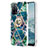 Coque Silicone Motif Fantaisie Souple Couleur Unie Etui Housse avec Support Bague Anneau Y01B pour Oppo A53s 5G Vert Nuit