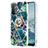 Coque Silicone Motif Fantaisie Souple Couleur Unie Etui Housse avec Support Bague Anneau Y01B pour Oppo A74 5G Vert Nuit