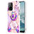 Coque Silicone Motif Fantaisie Souple Couleur Unie Etui Housse avec Support Bague Anneau Y01B pour Oppo A94 5G Petit