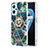 Coque Silicone Motif Fantaisie Souple Couleur Unie Etui Housse avec Support Bague Anneau Y01B pour Oppo A96 4G Petit