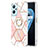 Coque Silicone Motif Fantaisie Souple Couleur Unie Etui Housse avec Support Bague Anneau Y01B pour Oppo K10 4G Petit