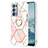 Coque Silicone Motif Fantaisie Souple Couleur Unie Etui Housse avec Support Bague Anneau Y01B pour Oppo Reno6 Pro+ Plus 5G Petit