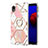 Coque Silicone Motif Fantaisie Souple Couleur Unie Etui Housse avec Support Bague Anneau Y01B pour Samsung Galaxy A01 Core Petit