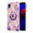 Coque Silicone Motif Fantaisie Souple Couleur Unie Etui Housse avec Support Bague Anneau Y01B pour Samsung Galaxy A01 Core Petit