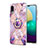 Coque Silicone Motif Fantaisie Souple Couleur Unie Etui Housse avec Support Bague Anneau Y01B pour Samsung Galaxy A02 Petit