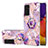 Coque Silicone Motif Fantaisie Souple Couleur Unie Etui Housse avec Support Bague Anneau Y01B pour Samsung Galaxy A05s Violet Clair