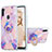 Coque Silicone Motif Fantaisie Souple Couleur Unie Etui Housse avec Support Bague Anneau Y01B pour Samsung Galaxy A11 Petit