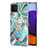 Coque Silicone Motif Fantaisie Souple Couleur Unie Etui Housse avec Support Bague Anneau Y01B pour Samsung Galaxy A22 4G Petit