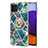 Coque Silicone Motif Fantaisie Souple Couleur Unie Etui Housse avec Support Bague Anneau Y01B pour Samsung Galaxy A22 4G Petit